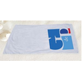 Velour Beach Towel White 30X60 (IMPRINTED)